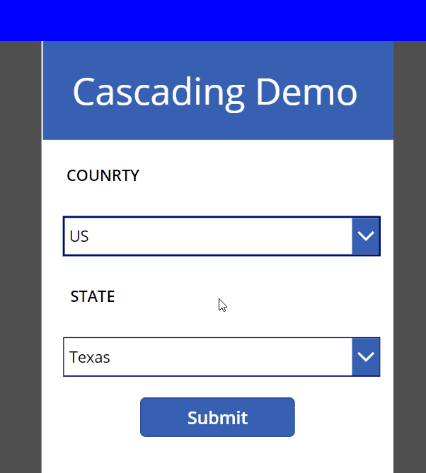 PowerApps Cascading Dropdown